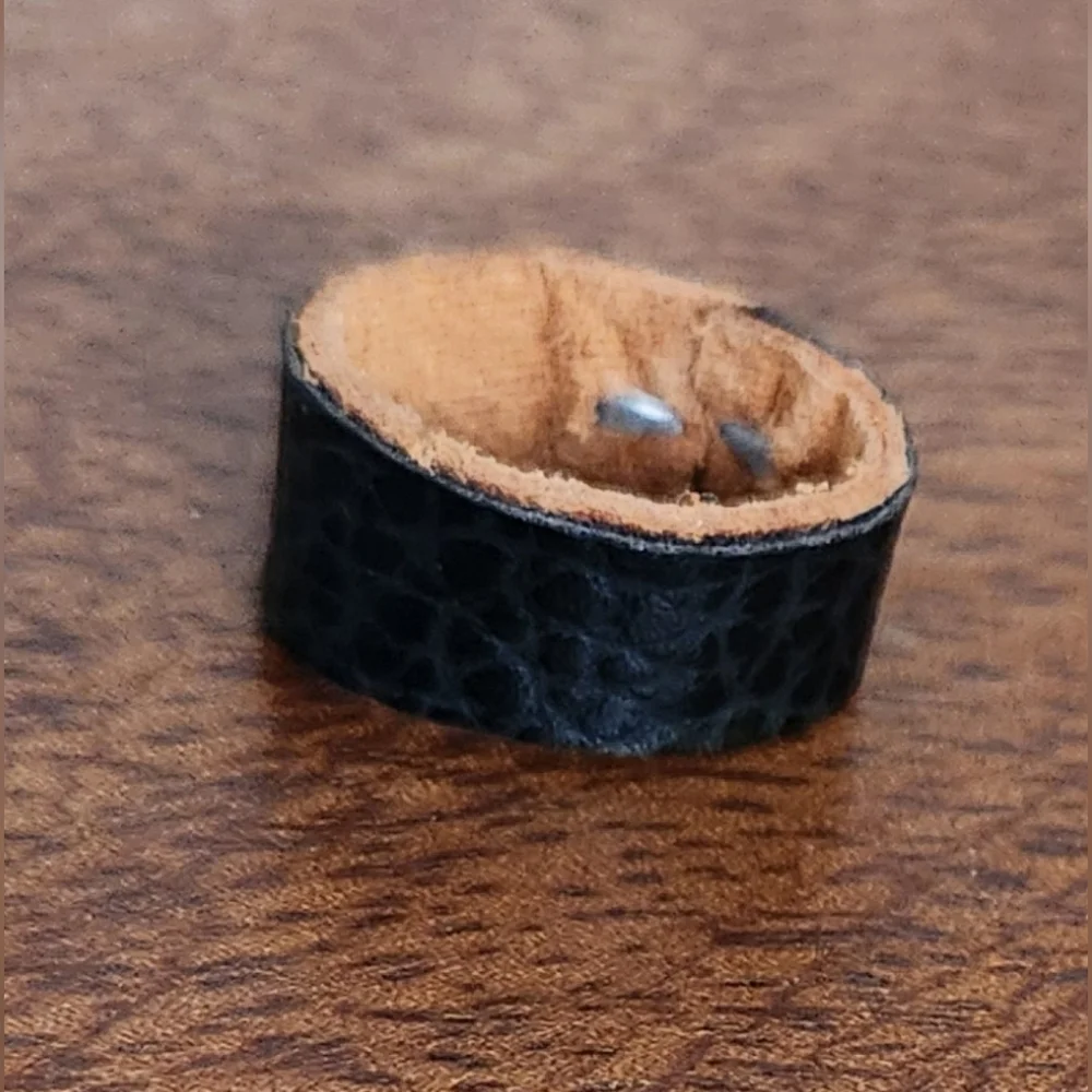Black Leather Ring